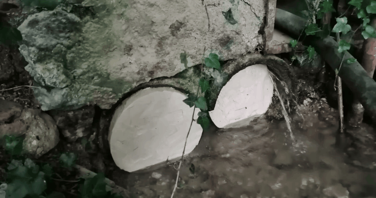 Entrée d'eau avant le passage de créavert51