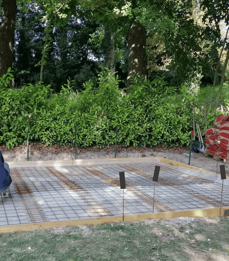 Création d'une dalle en béton pour une dépendance annex