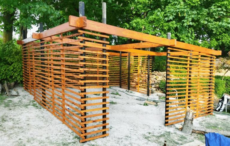 Rénovation d'un abri à bois par crea'vert 51